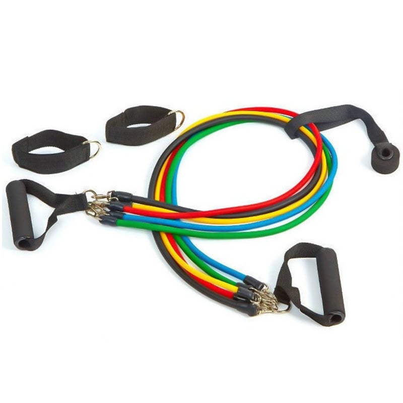 Набір трубчастих еспандерів для фітнесу і вправ 5 шт. 151139 - фото 2 Набір трубчастих еспандерів для фітнесу і вправ 5 шт. 151139 - фото 2