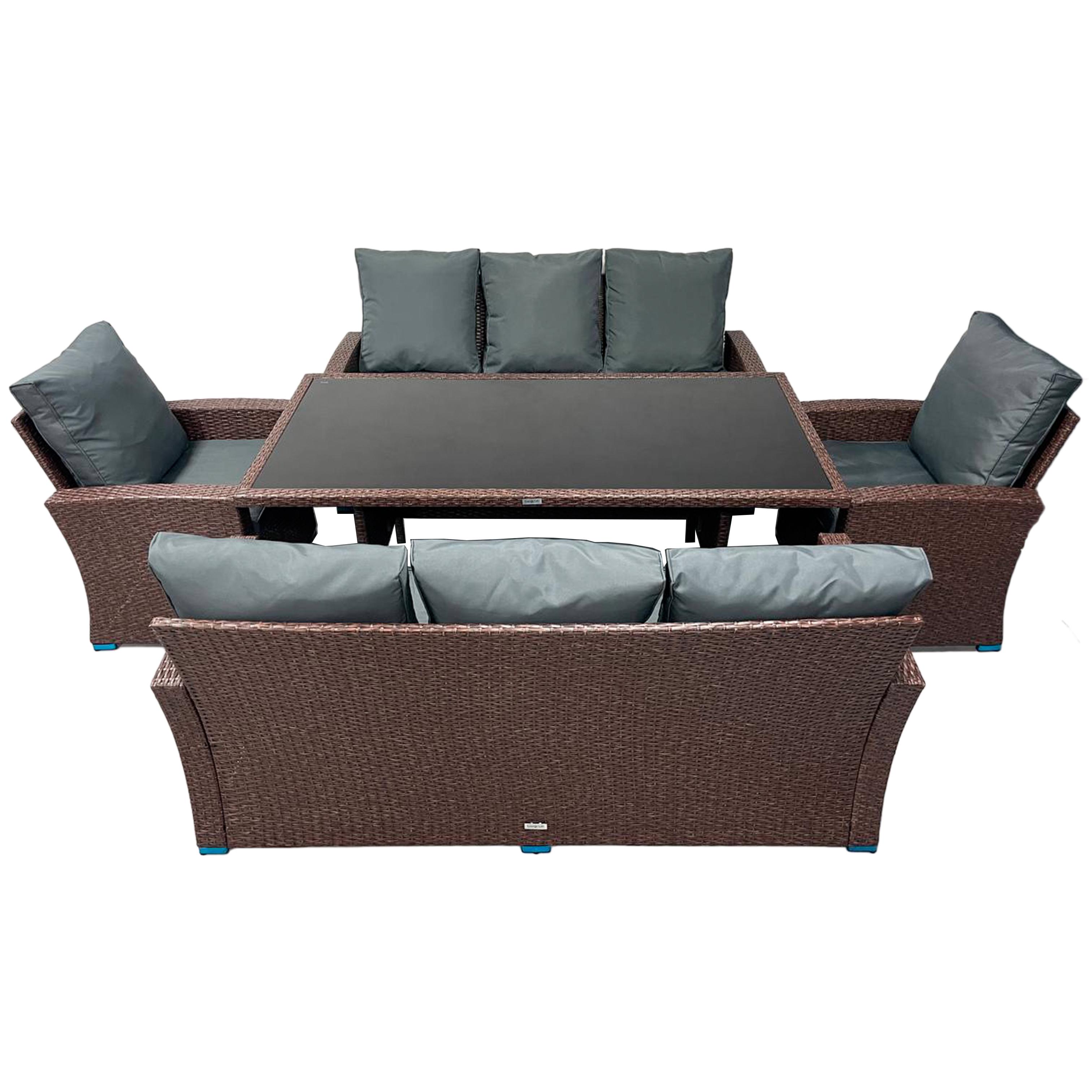 Комплект садовой мебели из ротанга Lounge Loft Делюкс Гранд Темно-коричневый