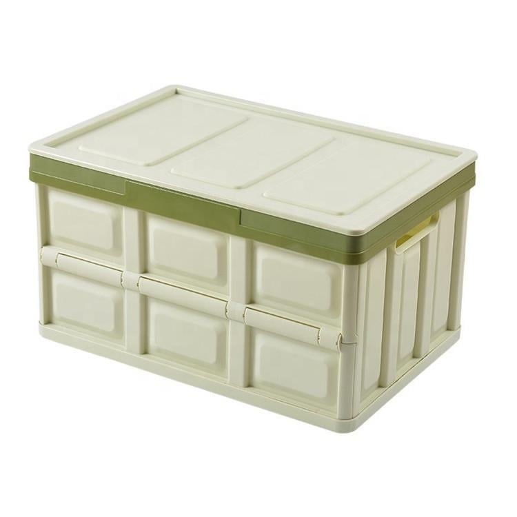 Складной органайзер SUNROZ Folding Car Storage Box пластиковый в багажник автомобиля S Белый (SUN6834)