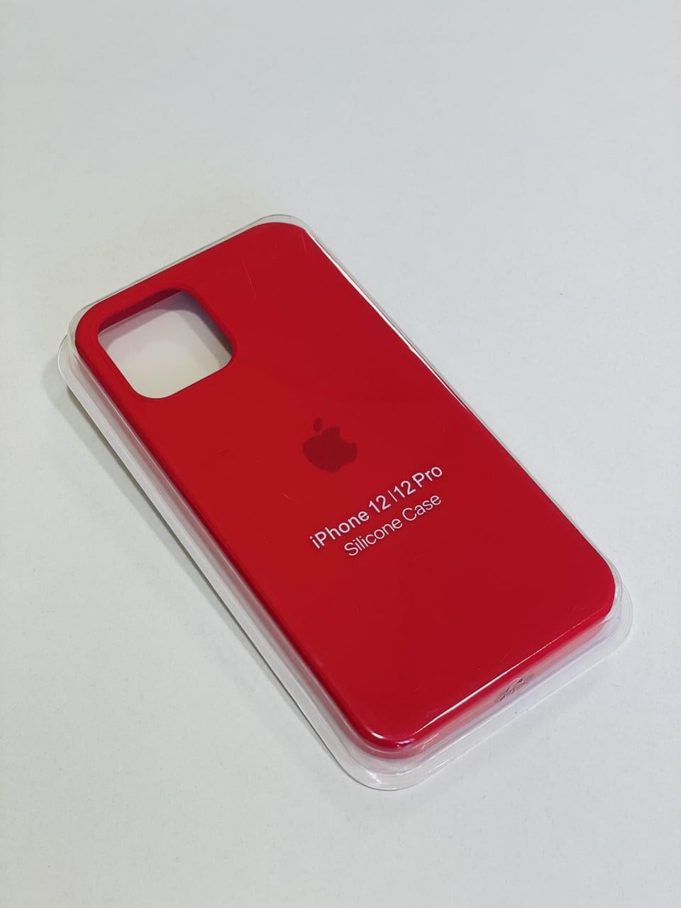 Силіконовий чохол для iPhone 12/12 Pro / червоний