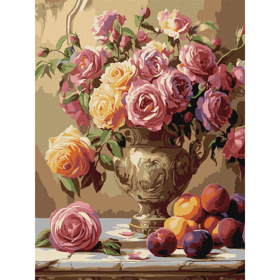 Картина по номерам Ideyka KHO3291 Разноцветные розы 30х40 см (2746665791)
