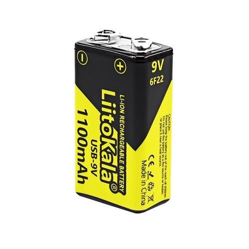 Акумулятор LiitoKala 4в1 Type-C 4х6F22 1100 mAh USB-9V (Liito 9V)