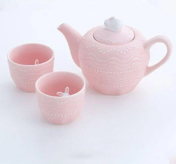 Набор чайный Olens Кролик на 2 персоны Розовый (16131-3)