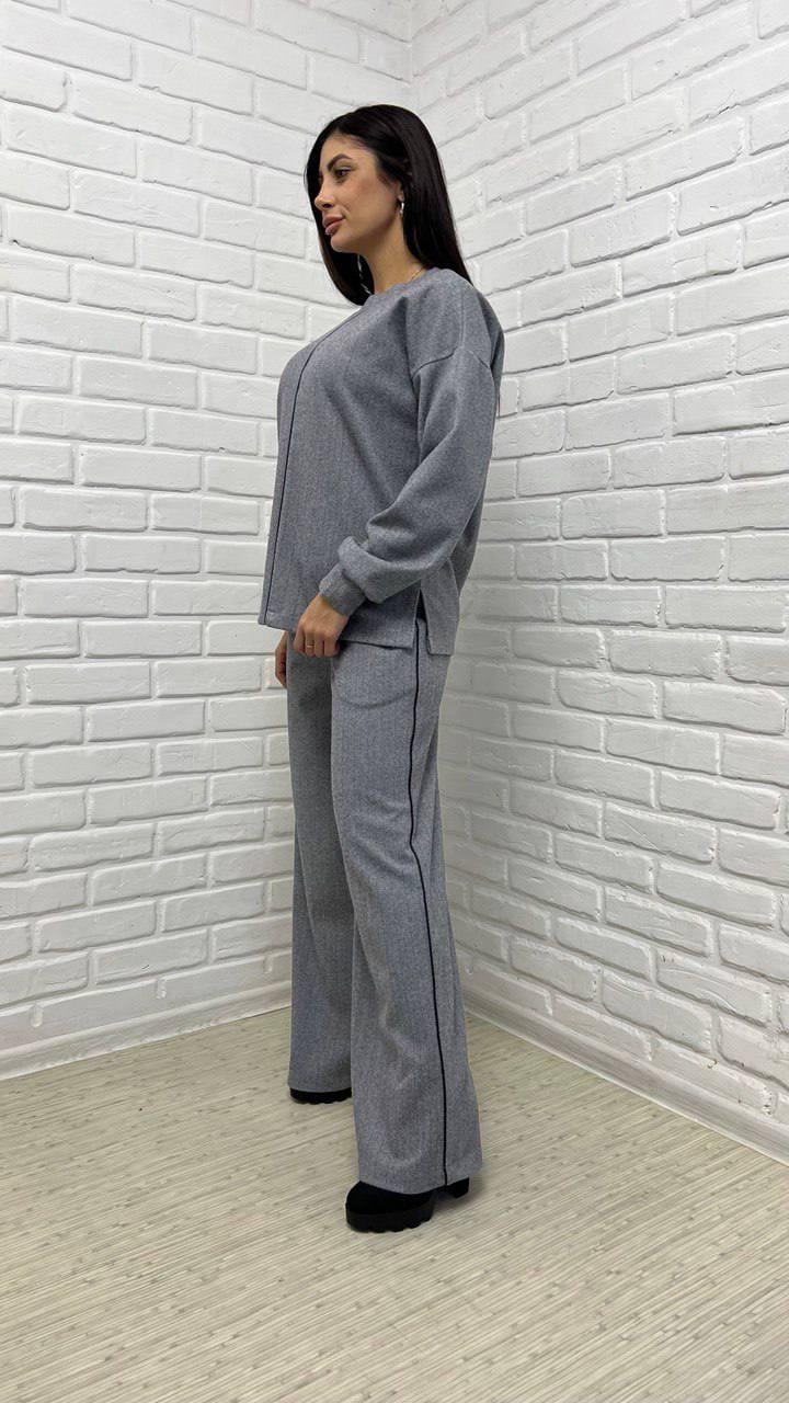 Костюм жіночий Кант брючний р. 46-48 Сірий (1835) - фото 5