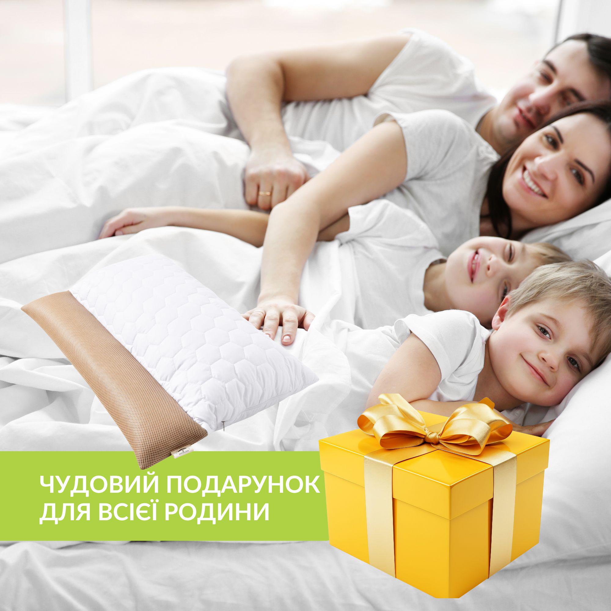 Подушка ортопедична з наволочкою IDEIA Гречаний Комфорт 50х70 см з валиком - фото 6