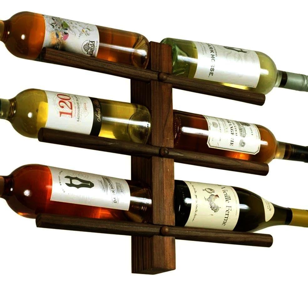 Полка для вина настенная из дерева Хоротоми Латте (ПНК-017416)