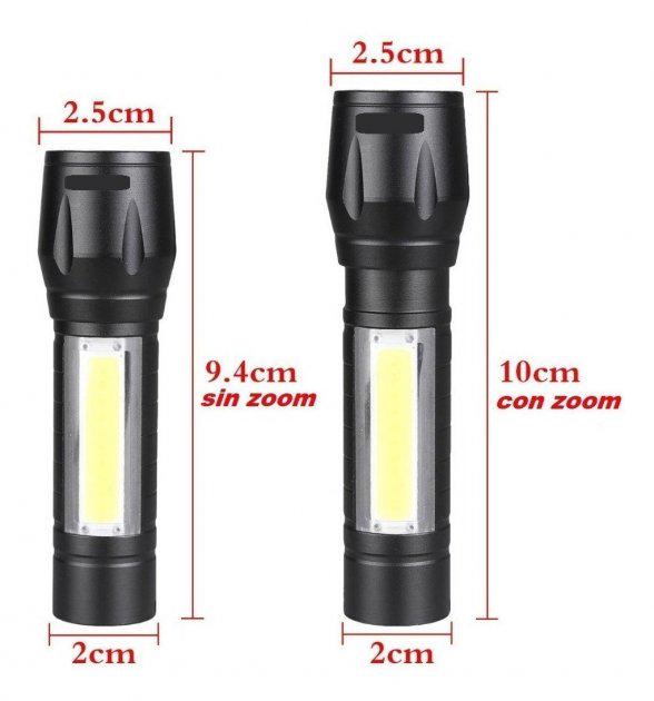 Фонарик ручной Bailong BL-511 XPE zoom ЗУ USB - фото 2