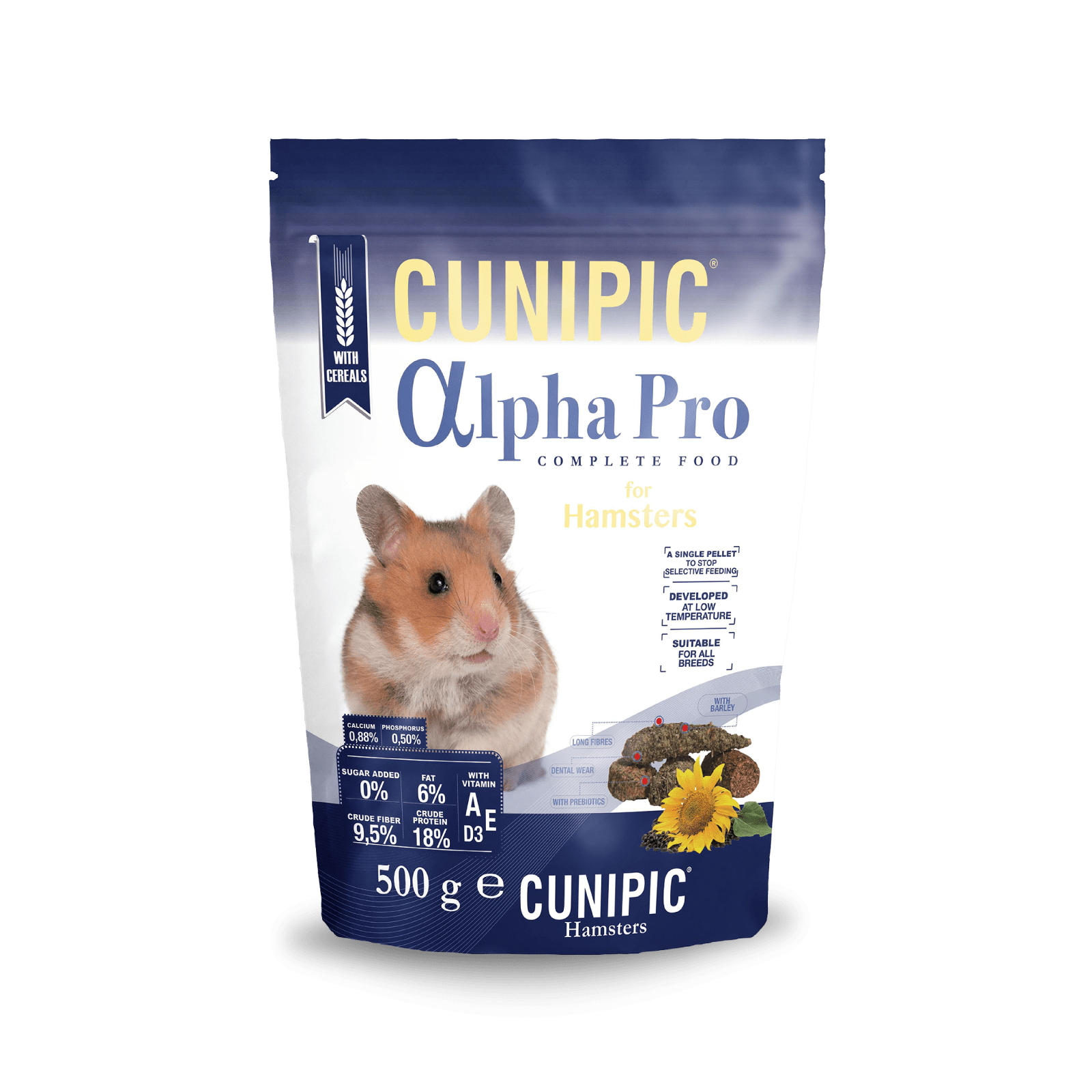 Корм Cunipic Alpha Pro для хомяков и песчанок 500 г