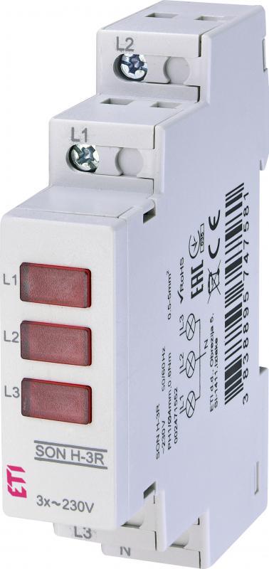 Арматура модульная сигнальная ETI SON H-3R LED Красный (2471552)