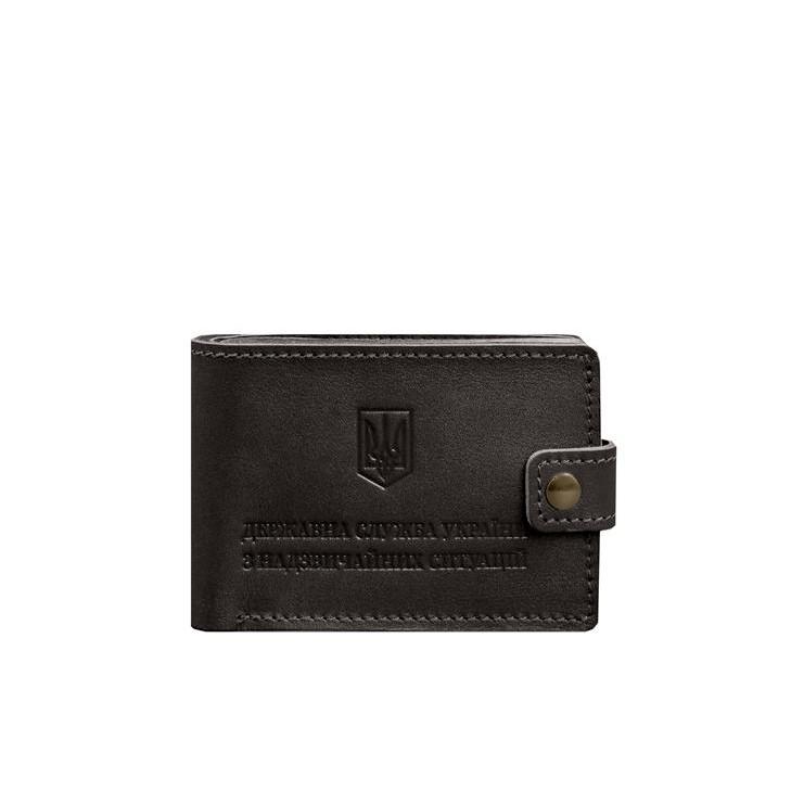 Обложка кожаная -портмоне в удостоверение ГСЧС Темно-коричневый (A-028667)