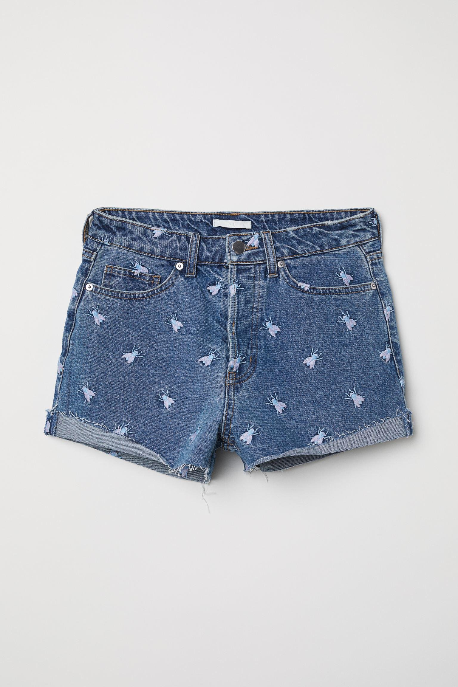 Шорти джинсові з вишивкою р. 36 Синій (6125547dlog)