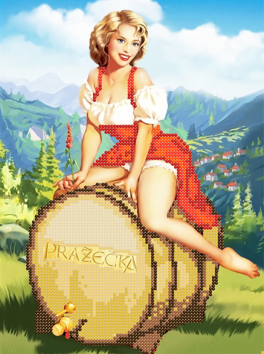 Схема вышивки бисером Подружка из Праги (685644695А)