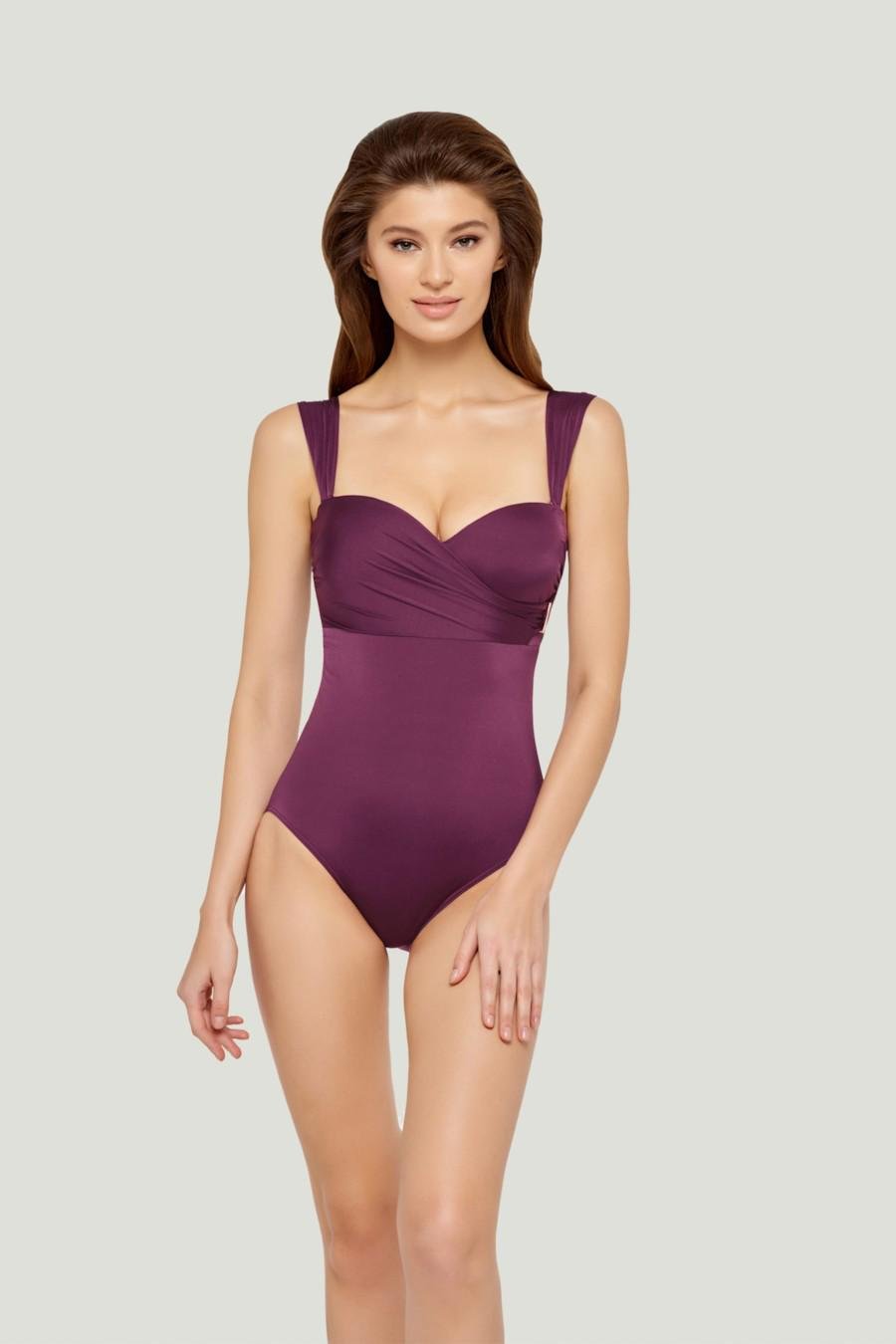 Купальник слитный push up Marc&Andre р. 48B/XL Фиолетовый (65018)