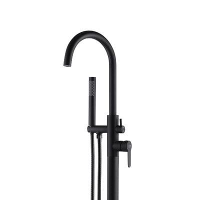 Смеситель для ванны напольный Kroner KRP Edelstahl Klassisch-SCH077 Черный - фото 2