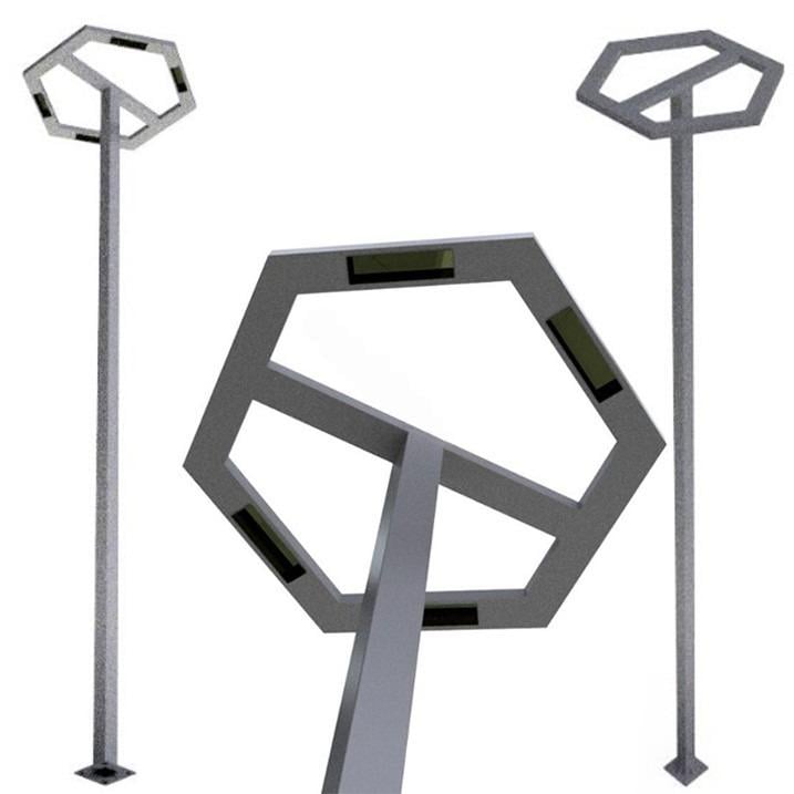 Светильник садово-парковый STREET HEXAGON LED 30 Вт шестигранная форма алюминий оптическая линза 3 м (35713884)