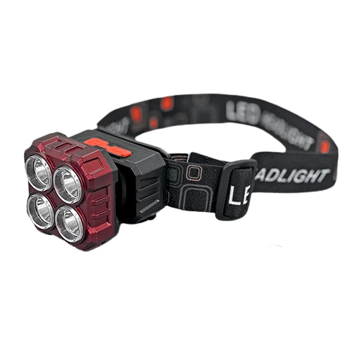 Фонарик налобный аккумуляторный Stenson B27537 4LED 600mA 6x5,5 см (571287)