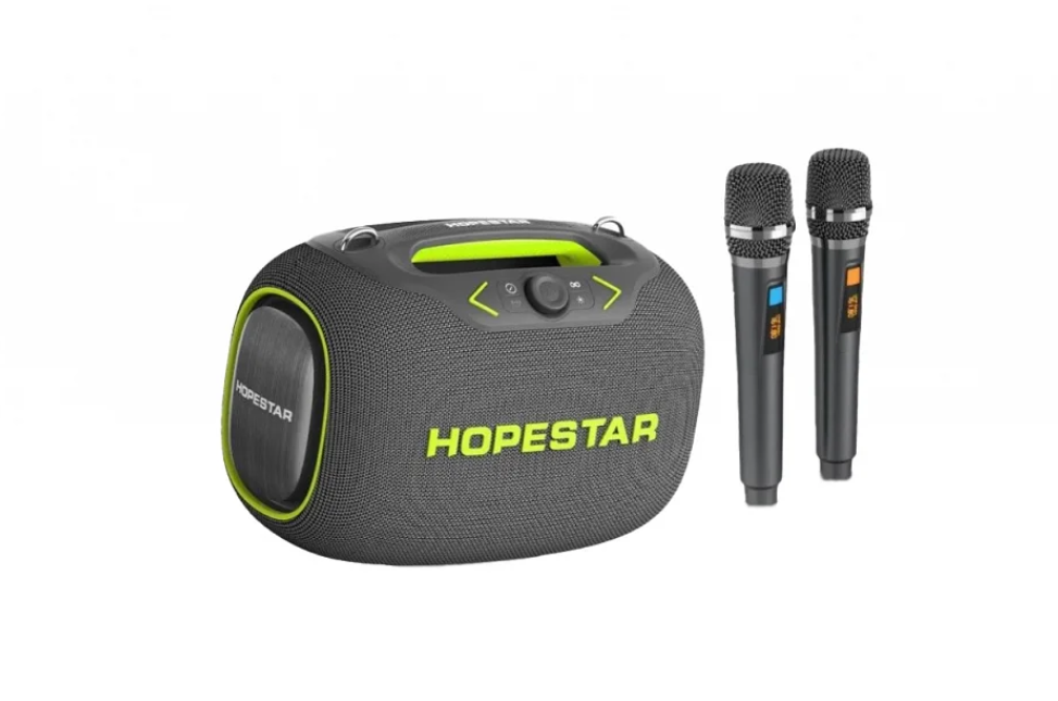 Портативна колонка HOPESTAR PARTYBOX з двома мікрофонами (34532)