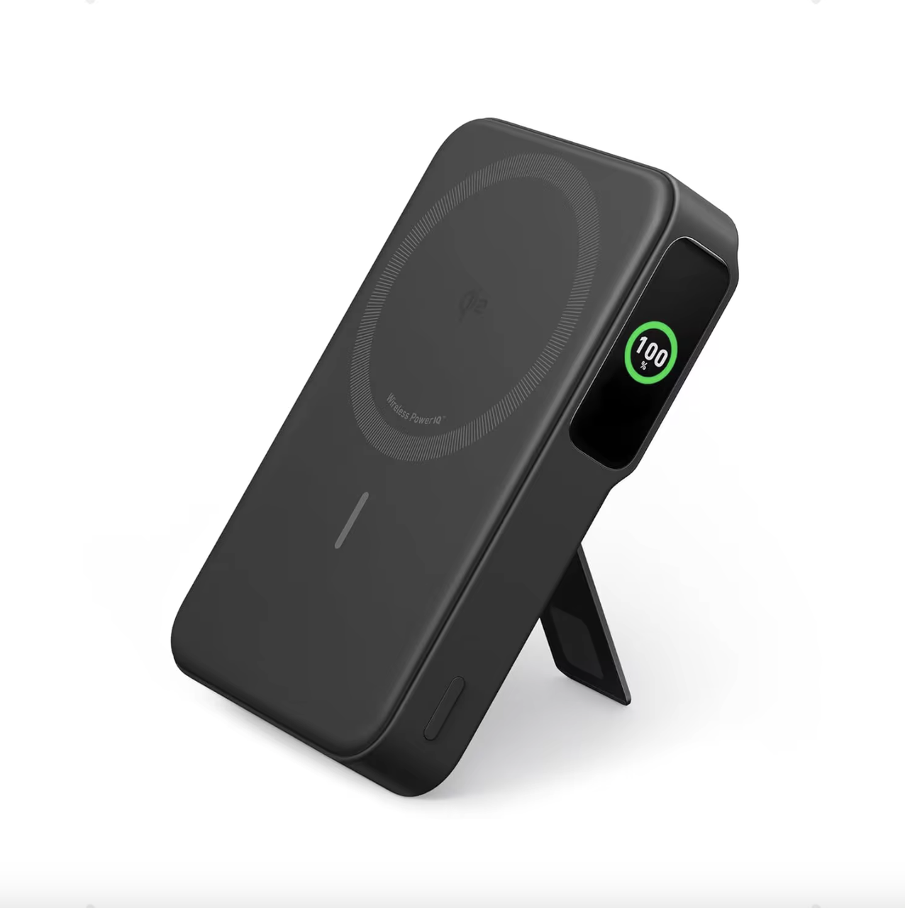 Повербанк магнитный Anker MagGo Qi2 10000 мАч с ультрабыстрой зарядкой MagSafe/смарт-дисплеем и подставкой