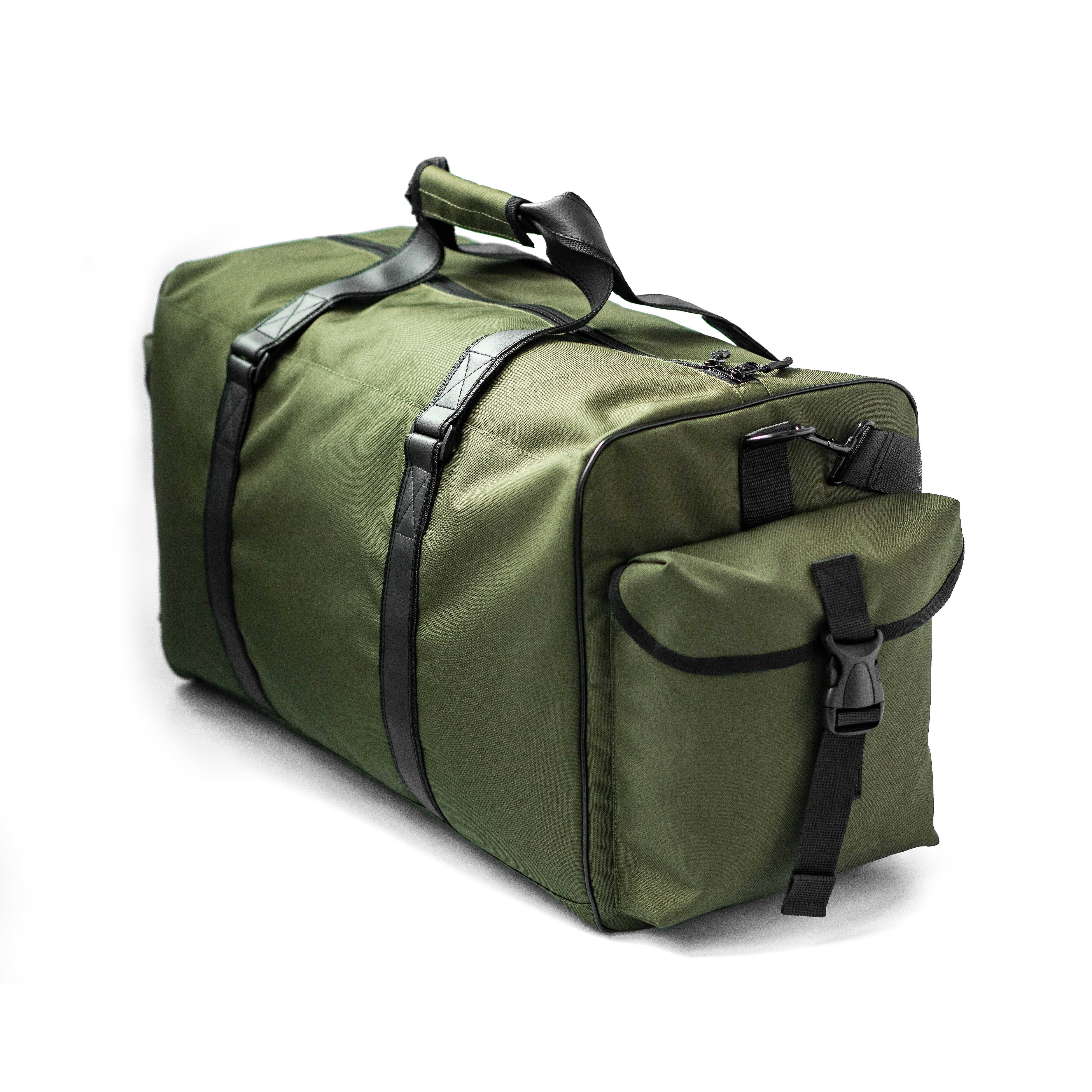 Дорожная сумка Cross с экокожией 55 л 63х32х27 см Зеленый (33803579)