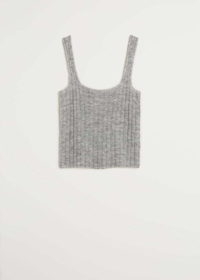 Майка женская Mango M Серый (9865057) - фото 7 Майка женская Mango M Серый (9865057) - фото 7