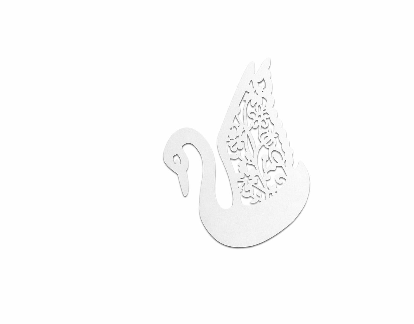 Карточки на свадьбу Лебедь 10 шт. 6x9 см Белый (1017708856)