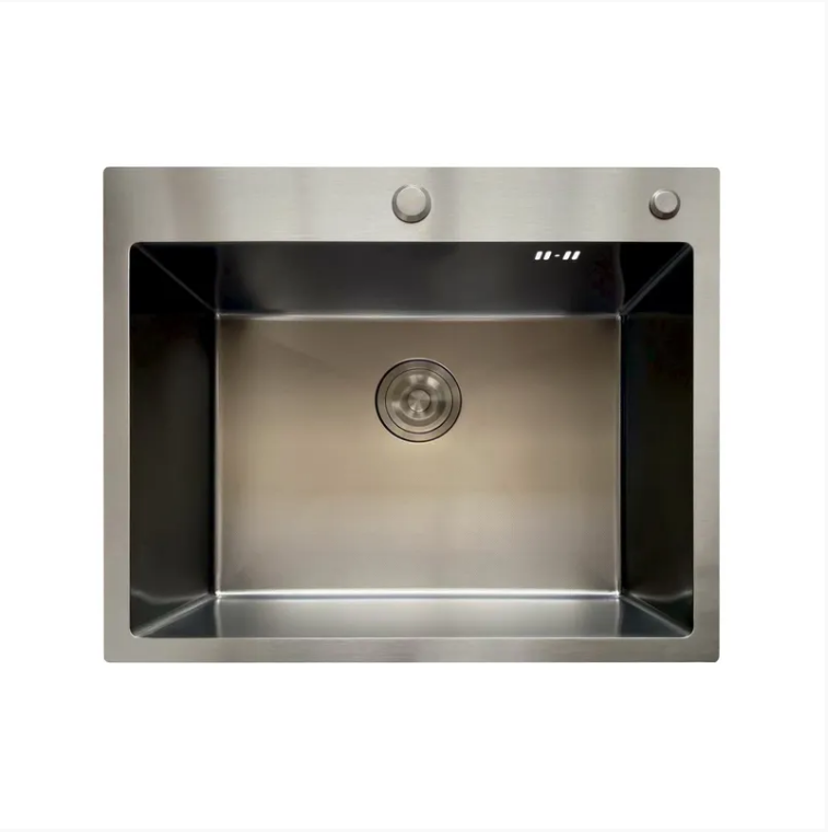 Мойка кухонная Mixxus MH6050 Micro Decor Graphite 3,0/0,8 мм из нержавеющей стали интегрированная Графит (MI8221)