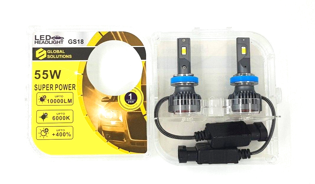 Автомобильная лампа светодиодная GS18 H11 55W 10000Lm 6000K (2429163886)
