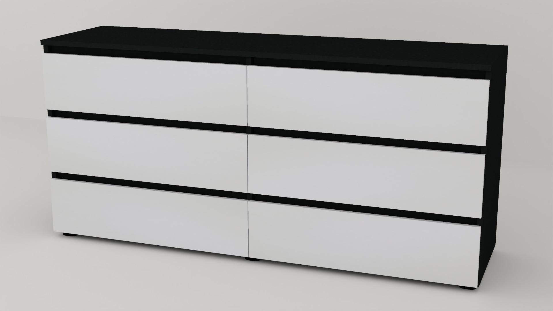 Комод Алекса СН-33/38 160х38х75 см Білий/Антрацитовий - фото 1 Комод Алекса СН-33/38 160х38х75 см Білий/Антрацитовий - фото 1