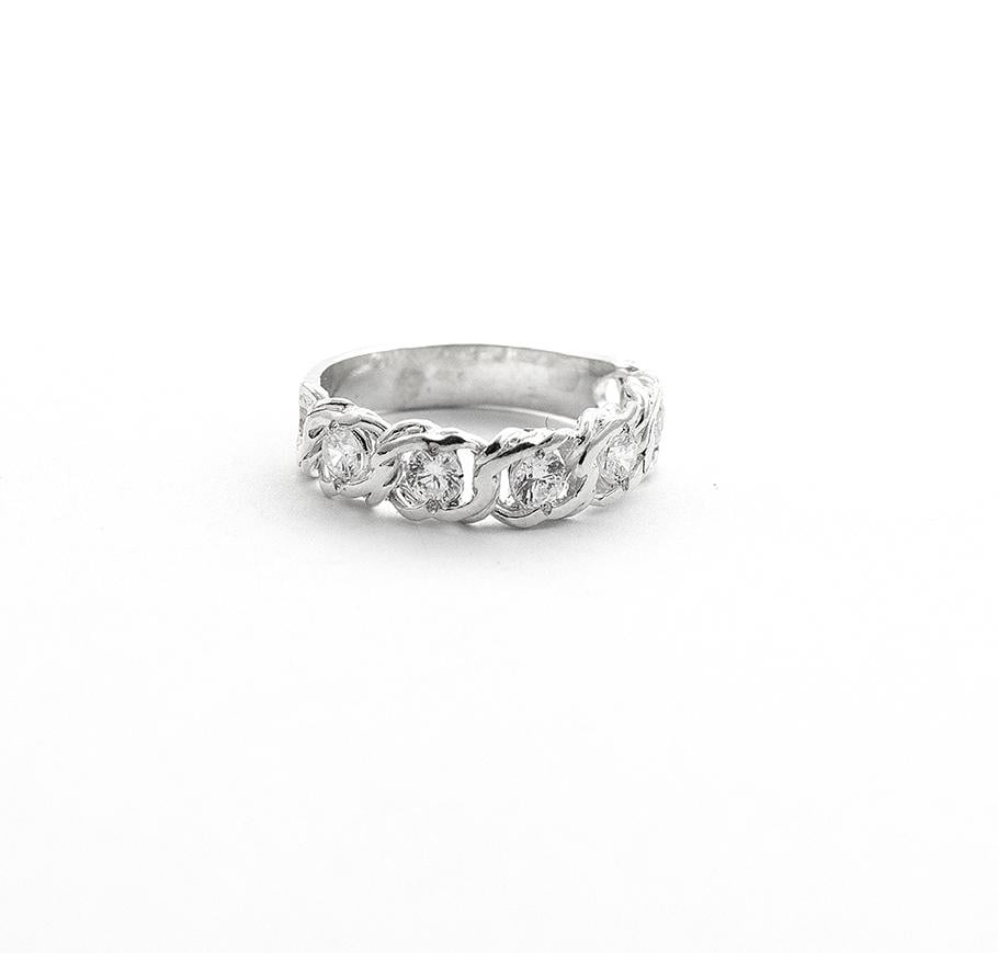 Кольцо серебряное Maxi Silver 8793 SE Цепочка р. 17,5 (8879381)
