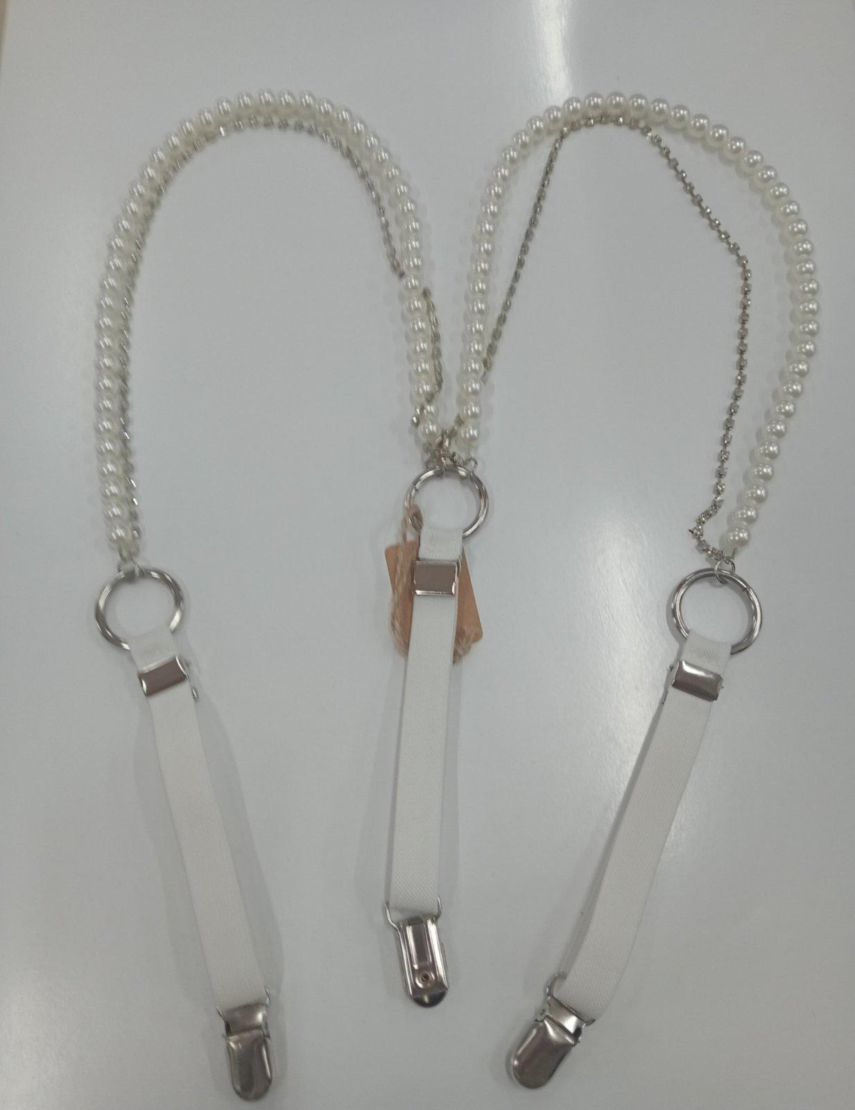 Підтяжки жіночі з штучними перлинами (00237)