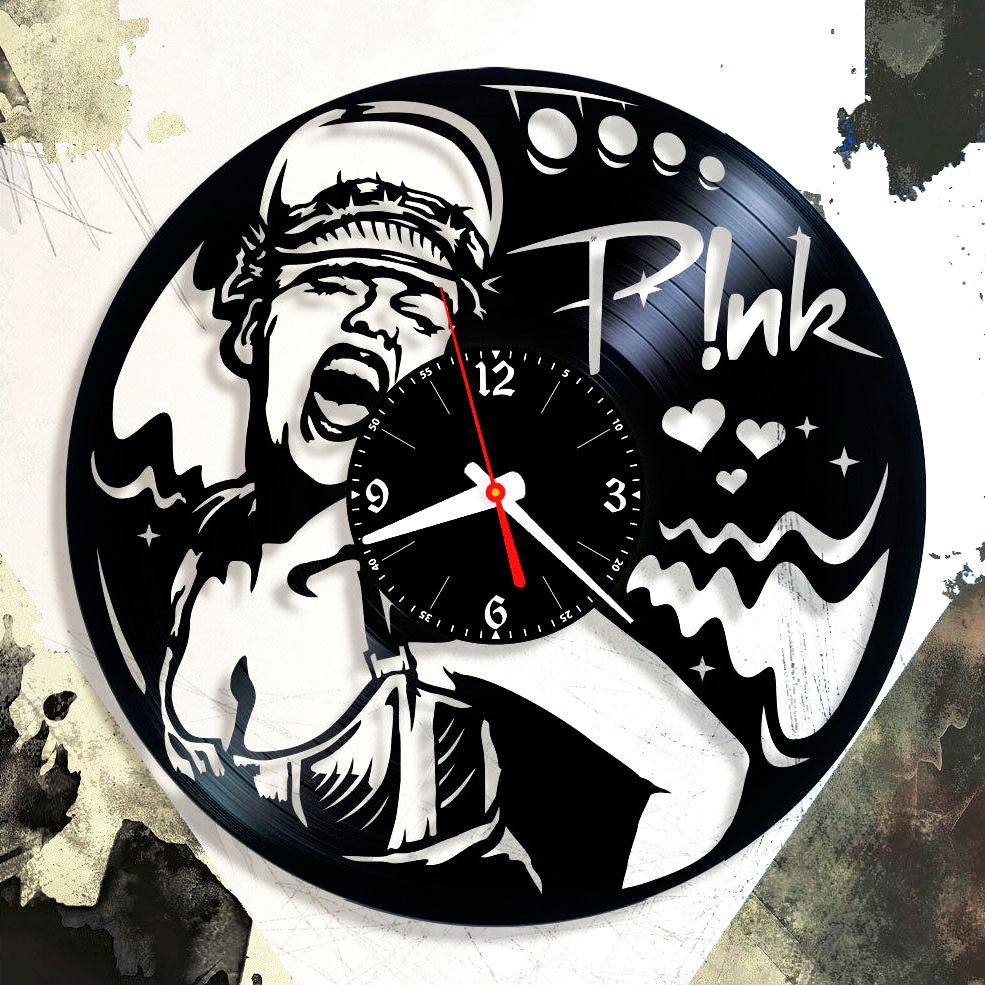 Часы настенные Pink 2111 из виниловой пластинки