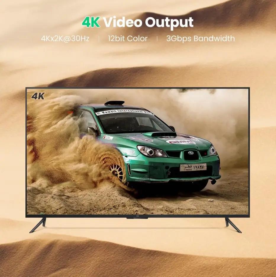 Конвертер UGREEN DisplayPort to HDMI 4K 60Hz 25 см Black (40363) - фото 2 Конвертер UGREEN DisplayPort to HDMI 4K 60Hz 25 см Black (40363) - фото 2