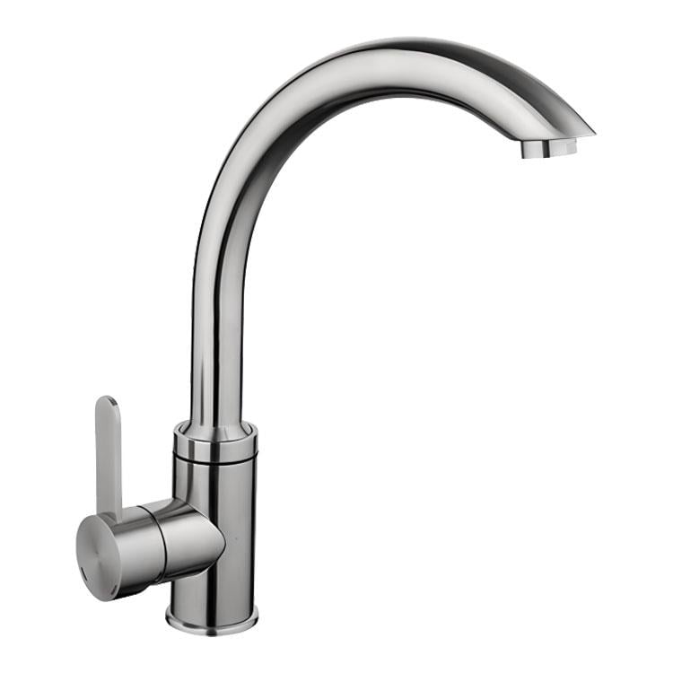 Смеситель для кухни Gappo G4099 с выдвижным изливом нержавеющая сталь Сатиновый