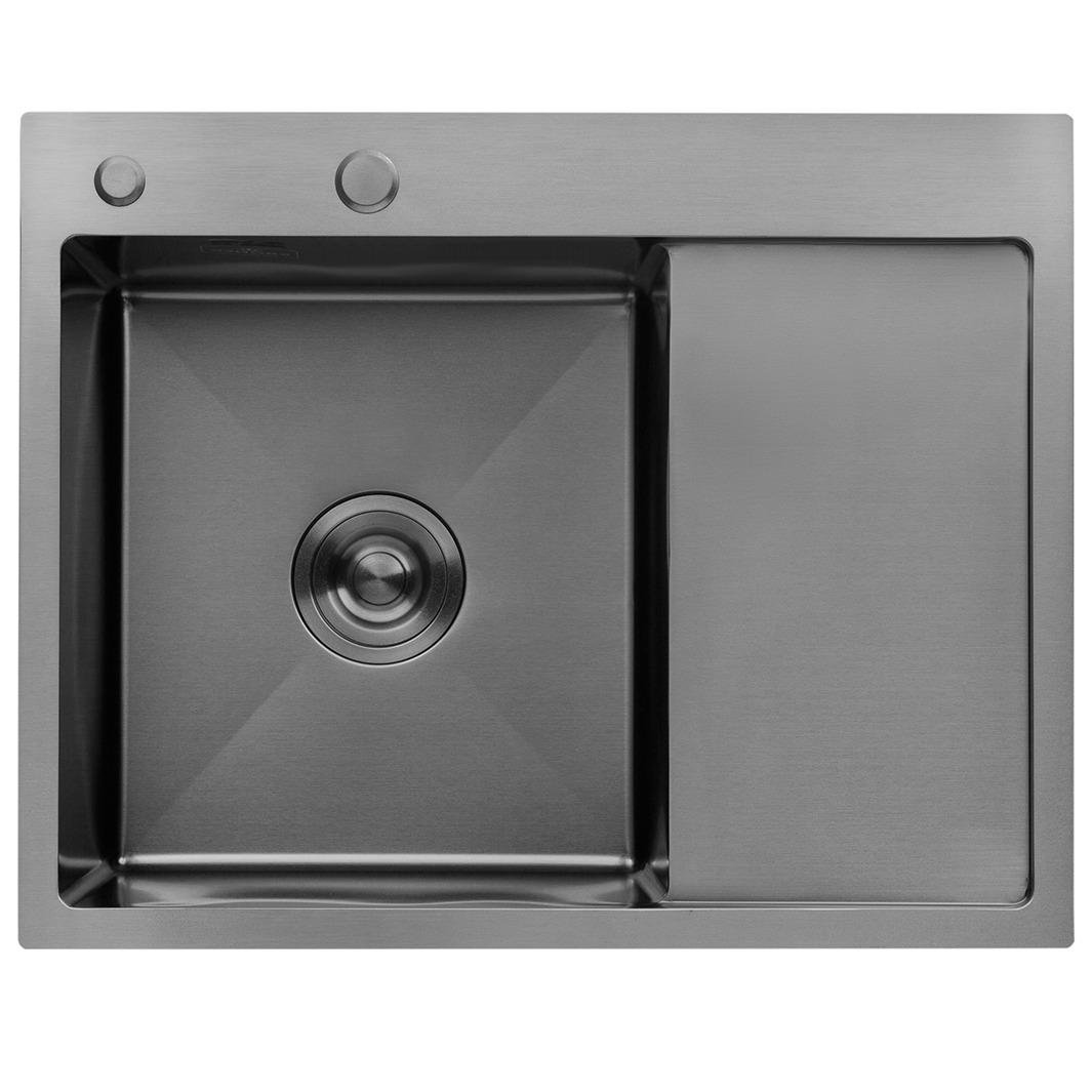 Мийка кухонна Kroner CV031322 з нержавіючої сталі прямокутна 630x500 мм 1 мм (25962290)