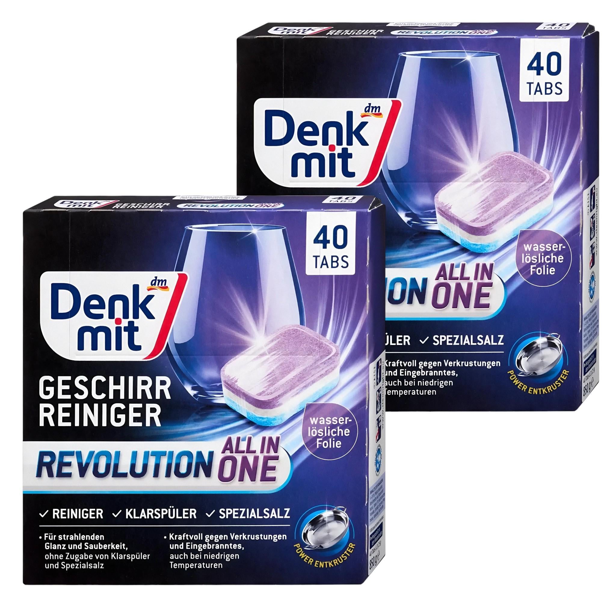 Набор таблеток для посудомоечки Denk Mit Multi-Power Revolution/40 таб. 850 г 2 уп. (02050dm-2)