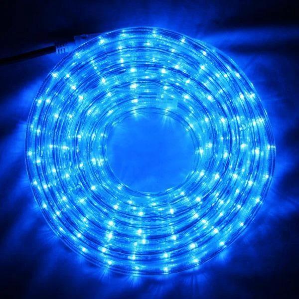 Светодиодная уличная гирлянда-лента 50 м 1800 LED с переходником Синий