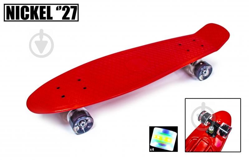 Пенниборд cветящиеся колеса Nickel 27" Red 39956868 Пенниборд cветящиеся колеса Nickel 27" Red 39956868