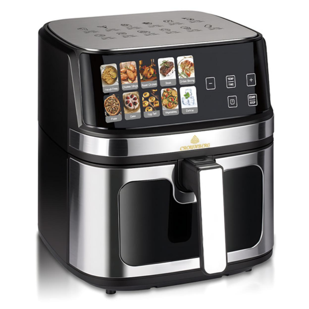 Аэрофритюрница безмасляная Crownberg CB-5555 8,5 л 2000 Вт Черный/Серый (29084528) Аэрофритюрница безмасляная Crownberg CB-5555 8,5 л 2000 Вт Черный/Серый (29084528)
