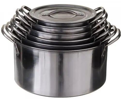 Набор кастрюль с крышкой A-PLUS 0755 из нержавеющей стали 12 предметов 1,5-6 л Серебристый