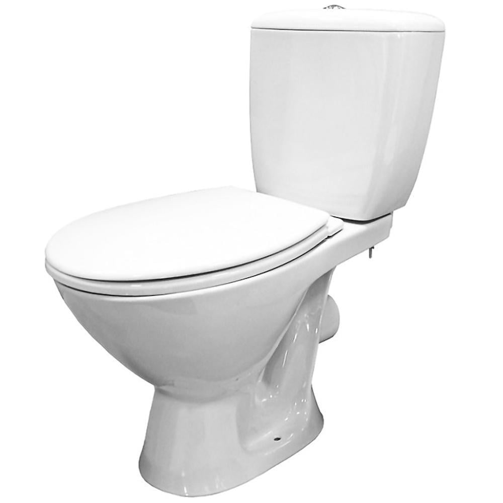 Унітаз-компакт Cersanit Koral 011 767 горизонтальний сидіння поліпропілен з металічним кріпленням 3/6 л (TK-K681-001)