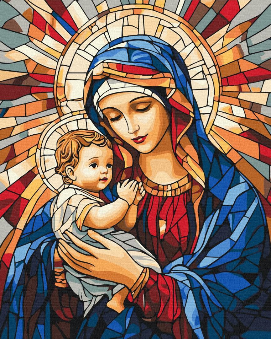 Картина по номерам Brushme Premium Матерь Божья с Младенцем 40x50 см (PBS54325)