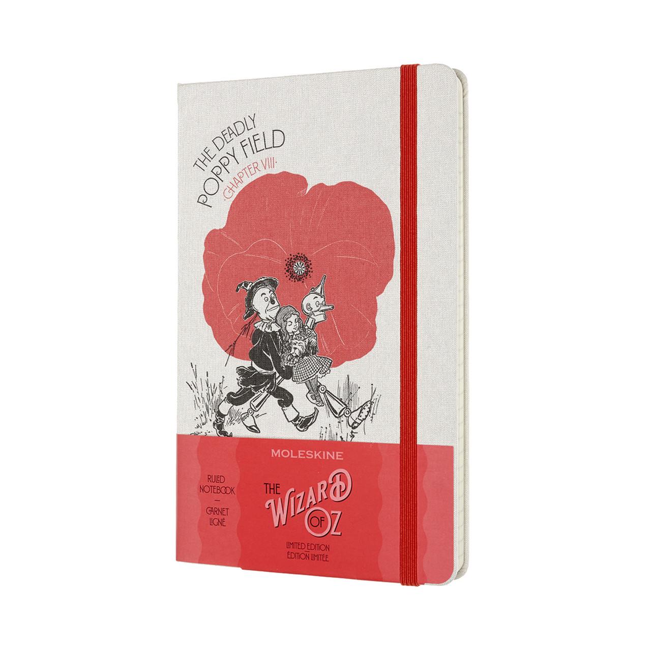 Блокнот Moleskine Limited Wizard of OZ средний 13х21 см в линию поле маков (LEWOZQP060PF) (8056420851267)