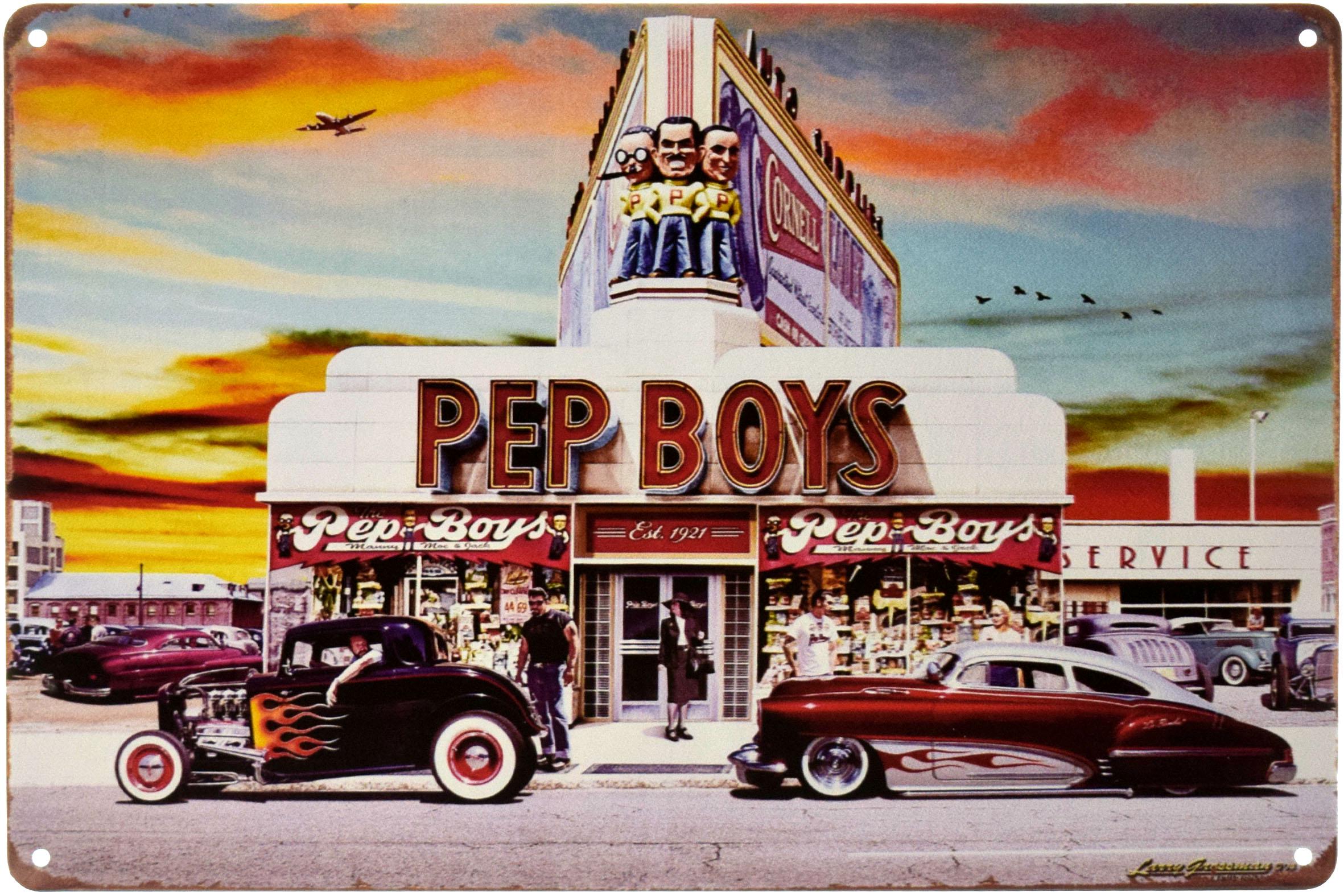 Табличка металлическая Pep Boys 20x30 см