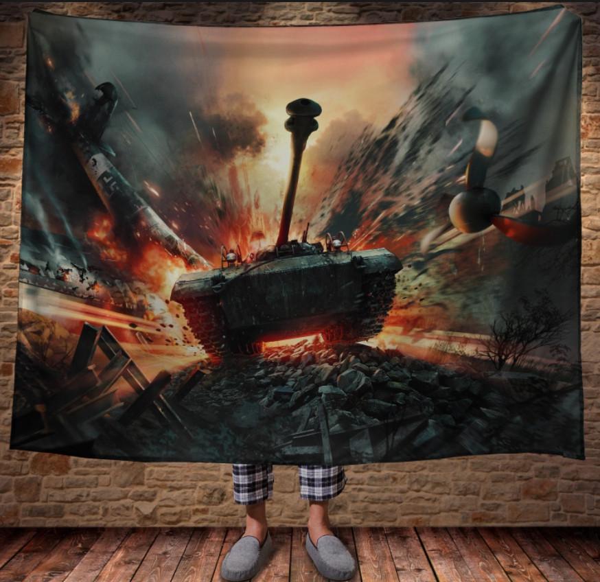 Плед с 3D принтом War Thunder 150х200 см (epi_0114)