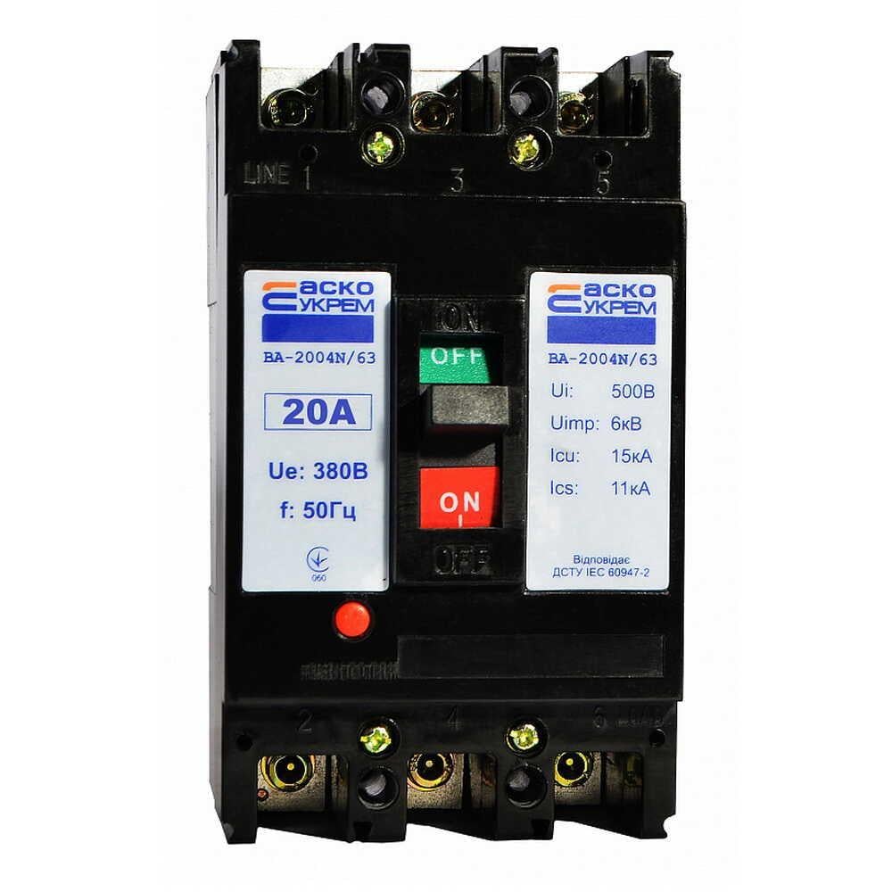 Автоматический выключатель АСКО-УКРЕМ ВА-2004N/63 3р 20А (A0010040060)
