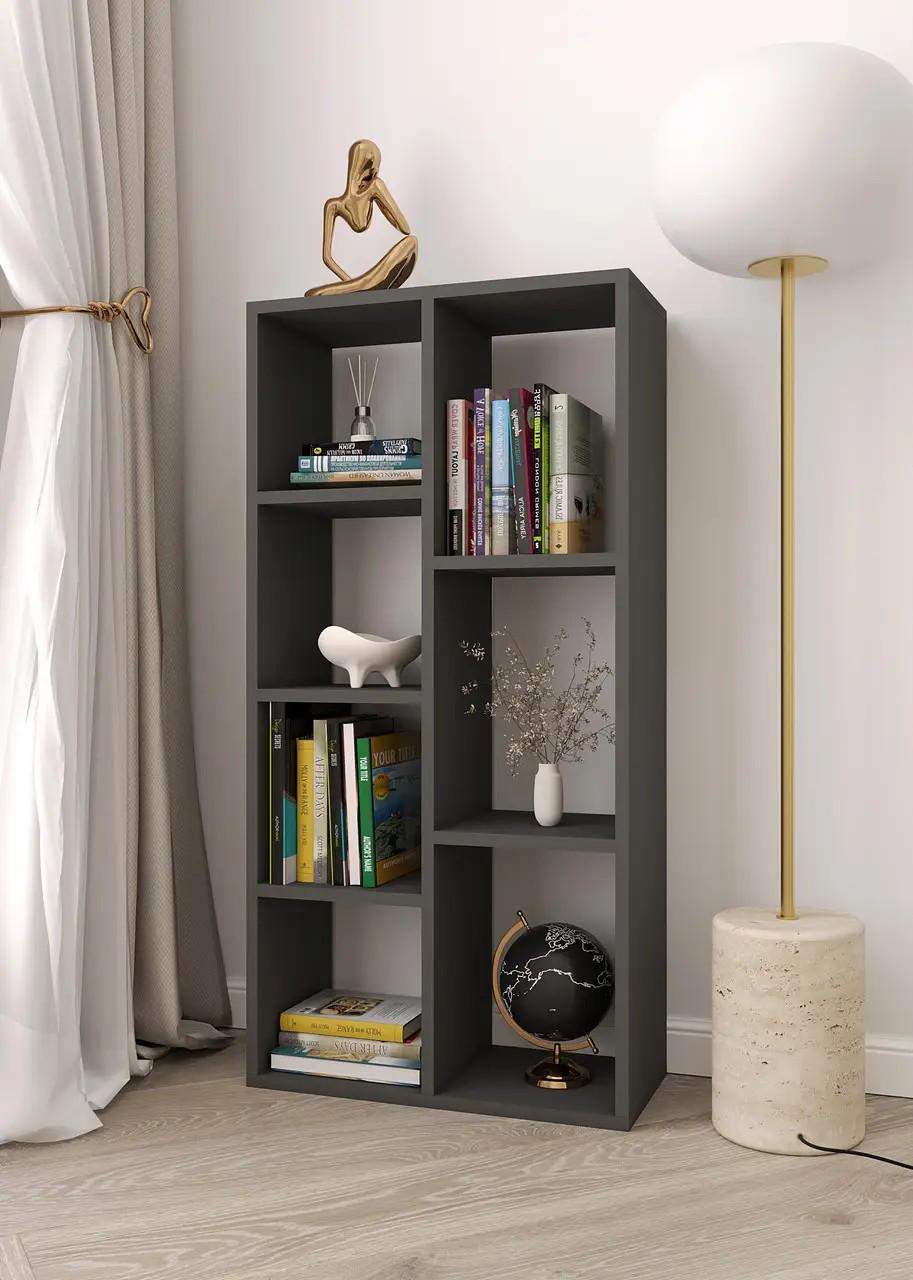 Стелаж для книг та декору 496х1006х230 мм Антрацит (FP-34)