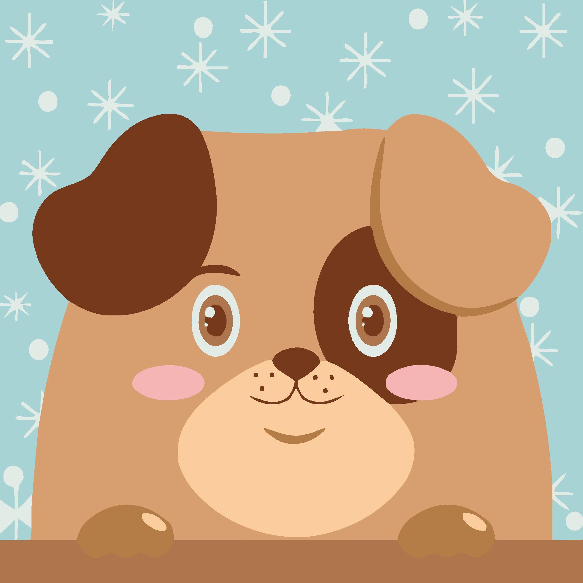 Картина по номерам Strateg Милая собачка 20x20 см (Str-HH7072)