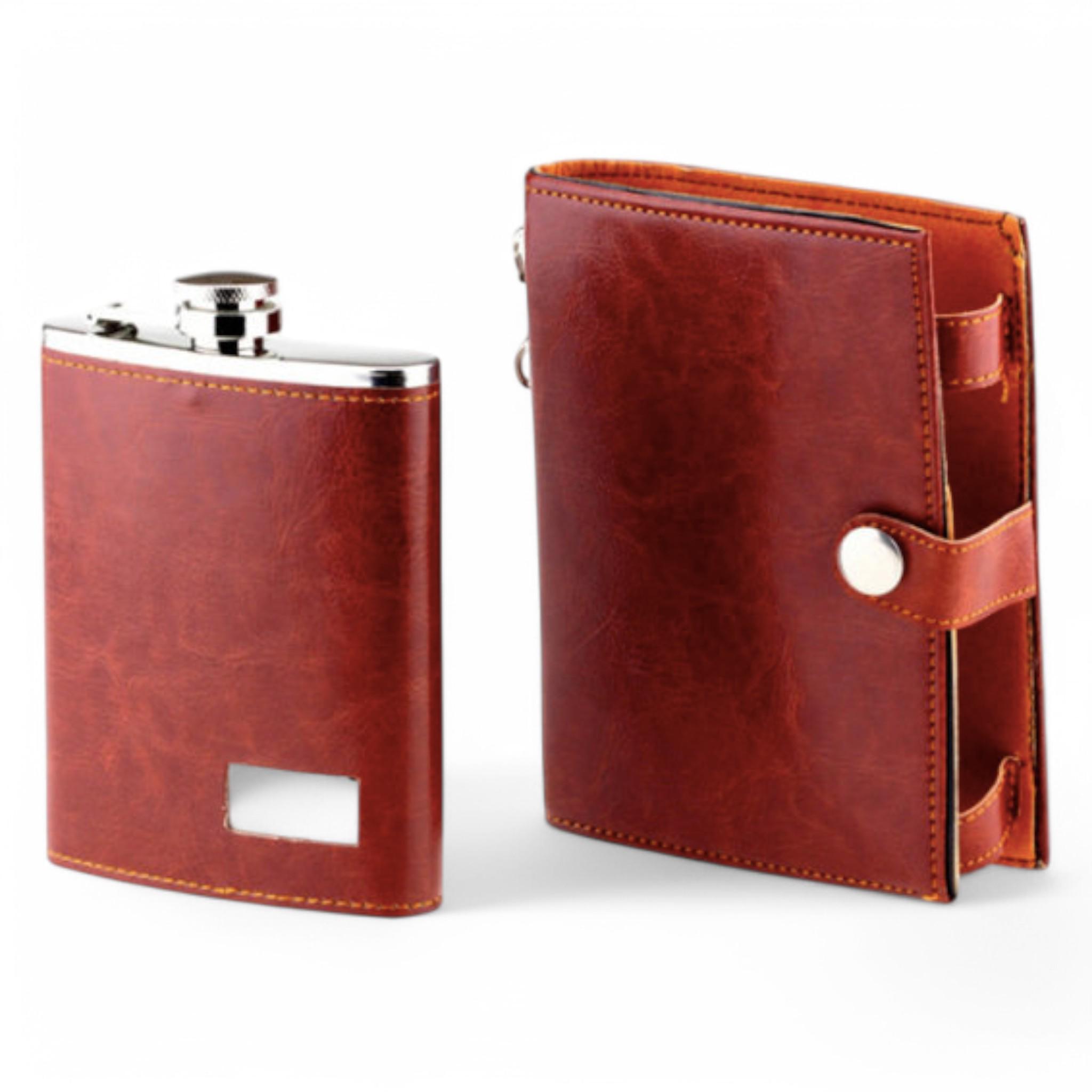 Фляга в форме портмоне 9oz 266 мл из нержавеющей стали (F_PJ-3)