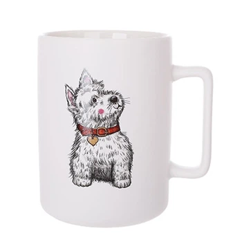 Набор кружек фарфоровых Pets Песик 1 450 мл 4 шт. Белый (311-121-1)