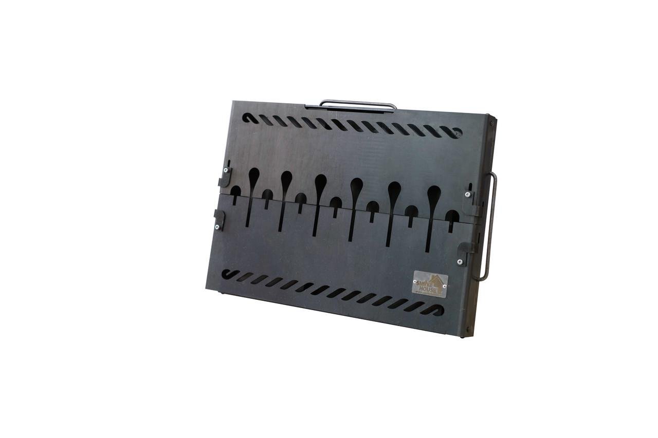 Мангал-валіза Smoke House Case 6 збірно-розбірної на 6 шампурів із сумкою та решіткою 420х300х140 мм Чорний (27860595) - фото 5 Мангал-валіза Smoke House Case 6 збірно-розбірної на 6 шампурів із сумкою та решіткою 420х300х140 мм Чорний (27860595) - фото 5